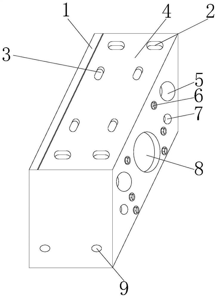 Traveling crane guide rail sliding device for hoisting equipment