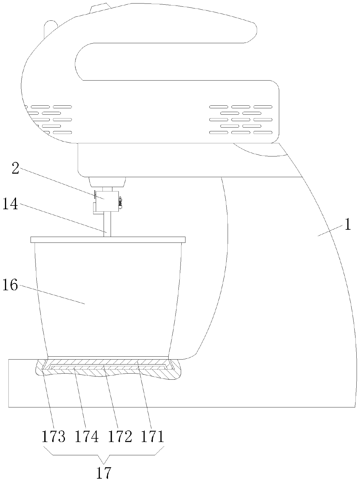 Stirring rod dismounting mechanism for household stirrer