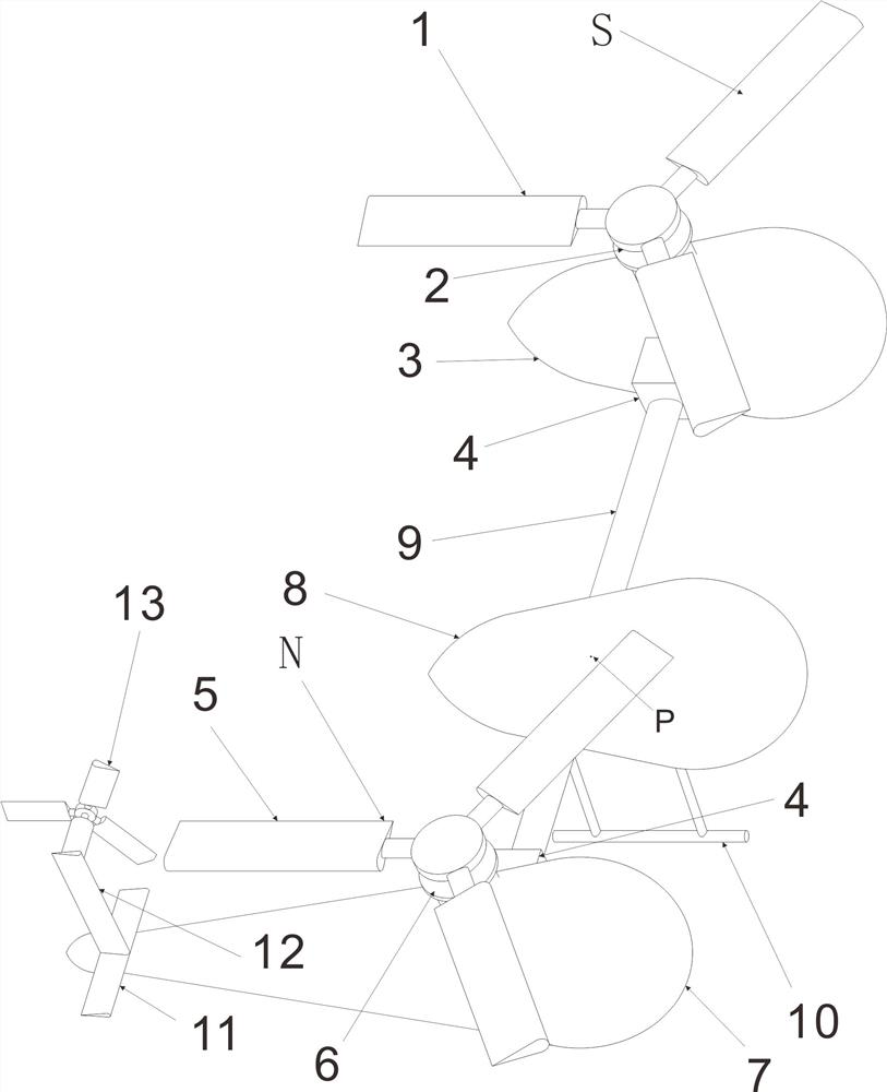 Flexible connection rotor cabin helicopter