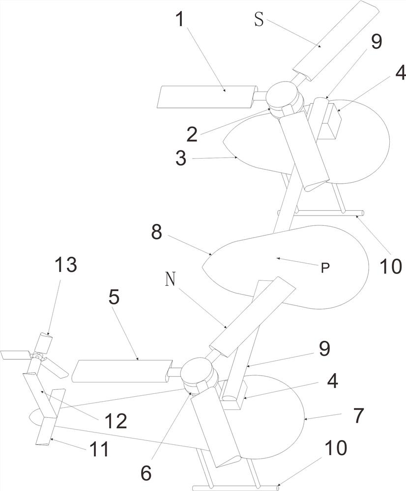 Flexible connection rotor cabin helicopter