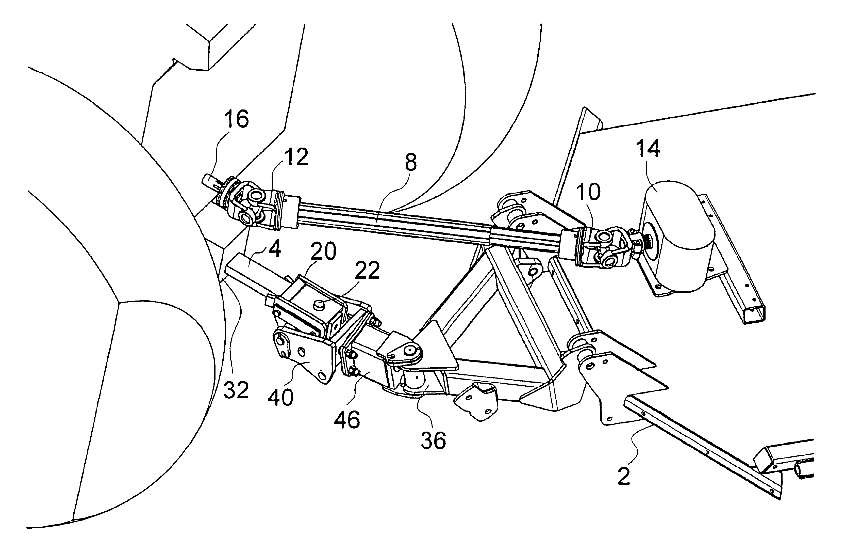 Pivoting implement hitch extension