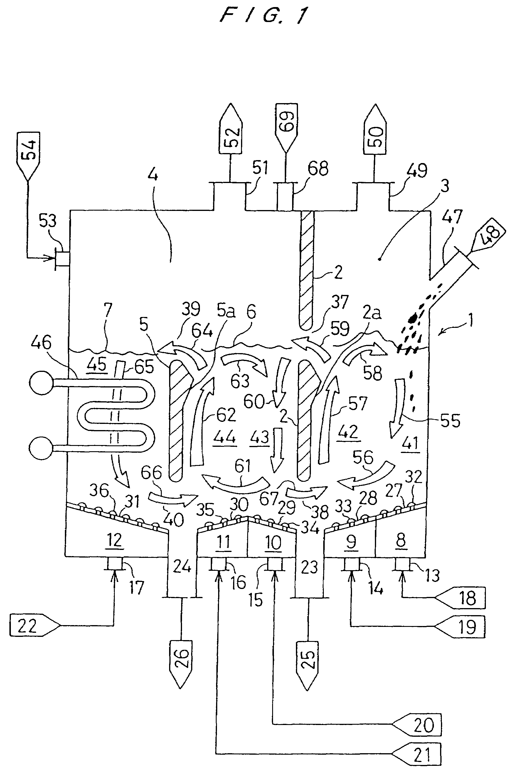 Fluidized-bed gasification and combustion furnace