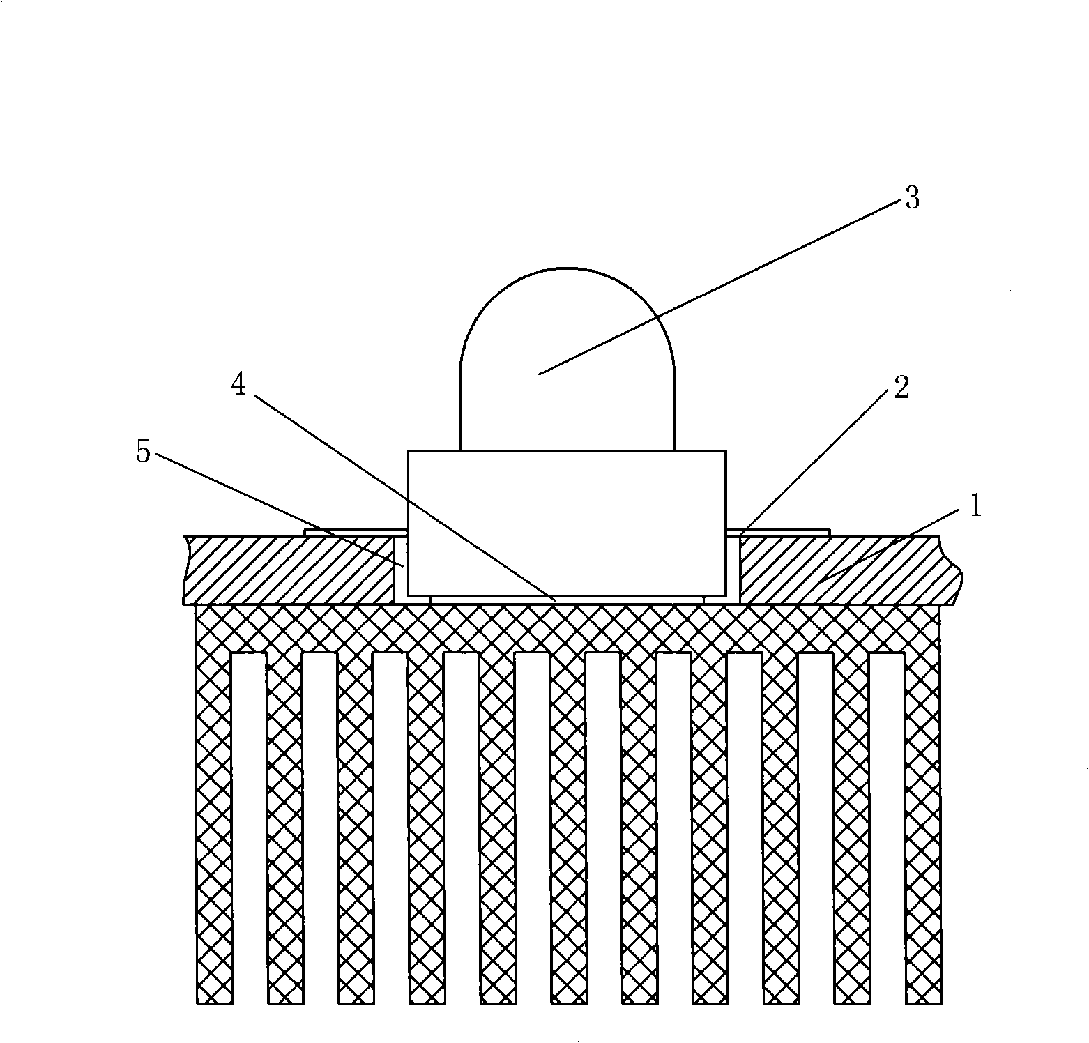 LED luminous module with heat radiation structure