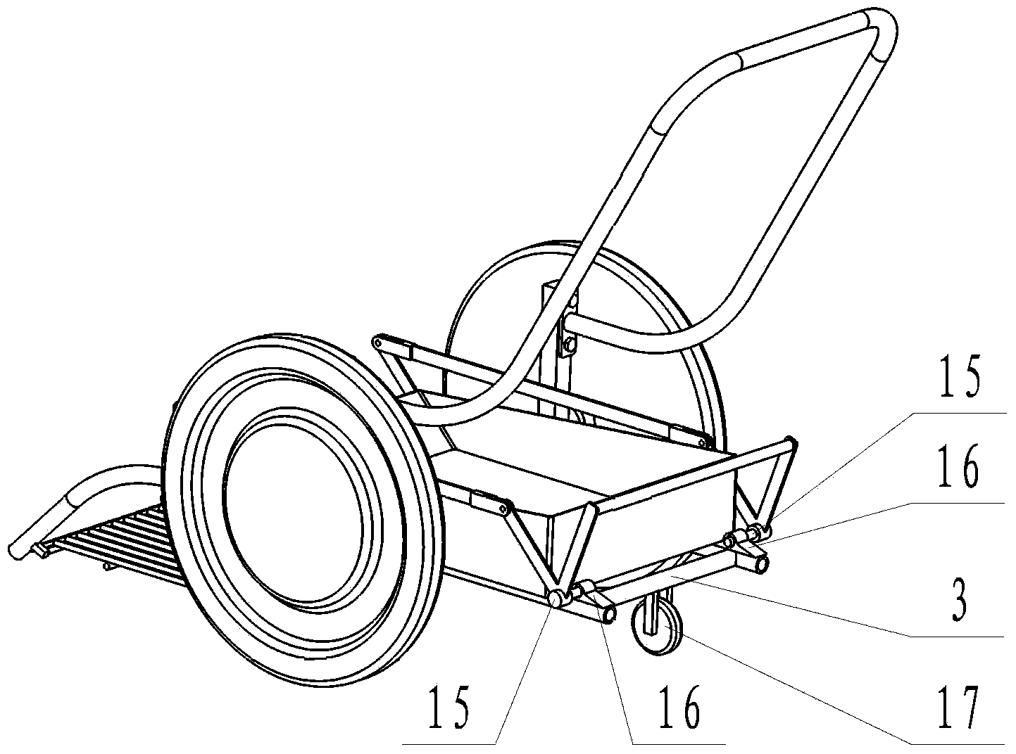 Pedal type yak excrement picking forklift