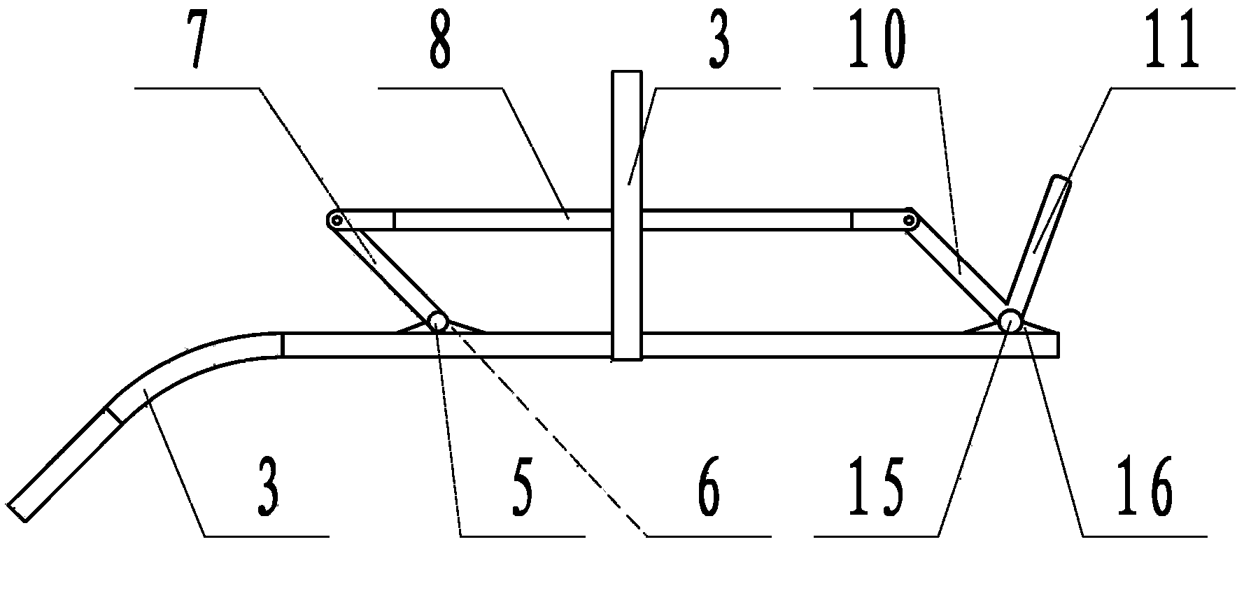 Pedal type yak excrement picking forklift