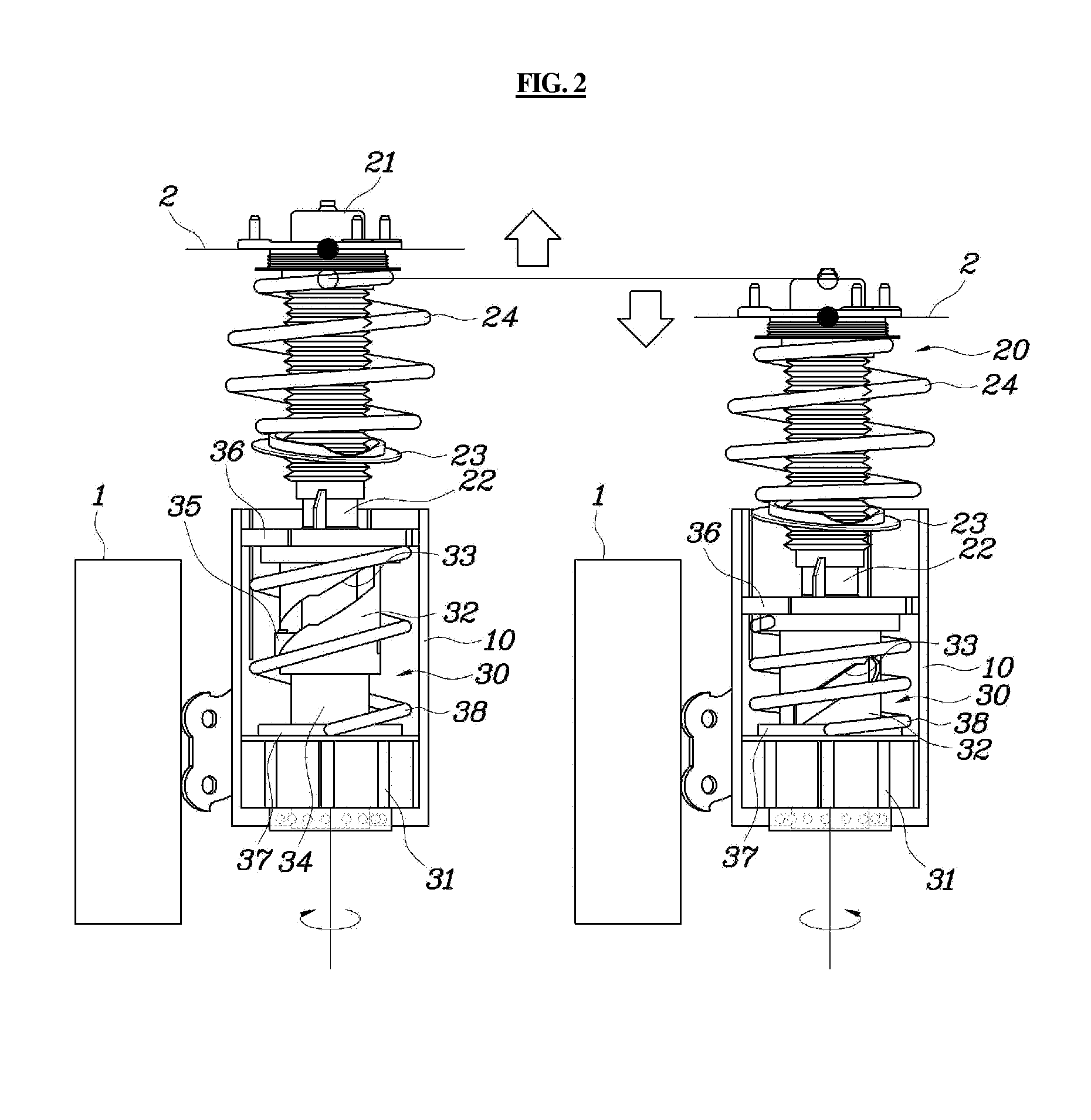 Electronic control suspension system for vehicles