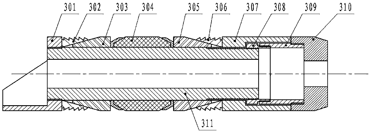 Drillable bridge plug double-pipe separate injection tool