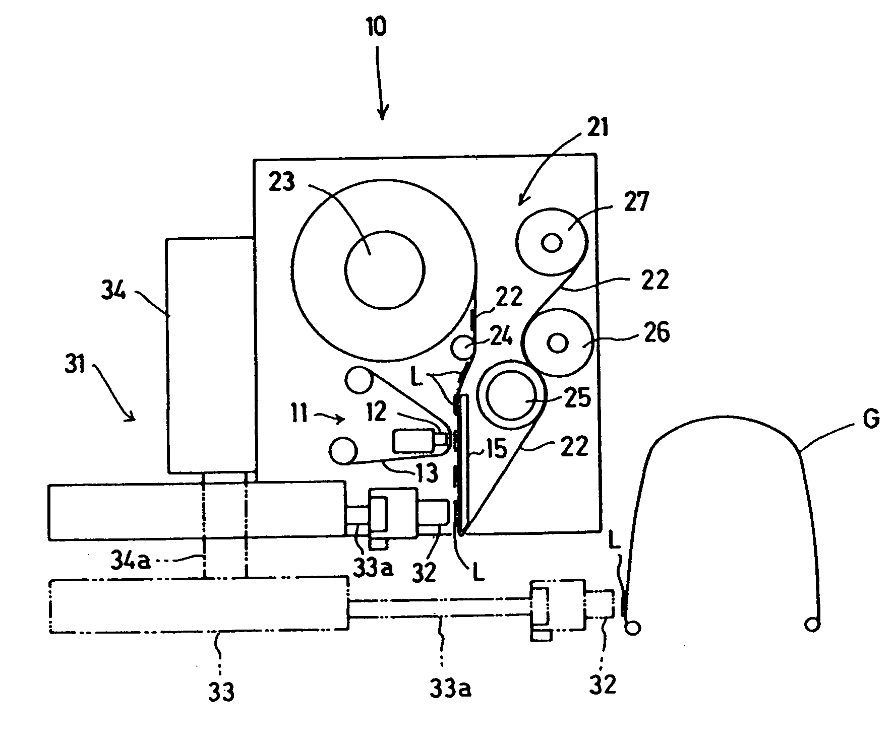 Device and method for stamping label on tire