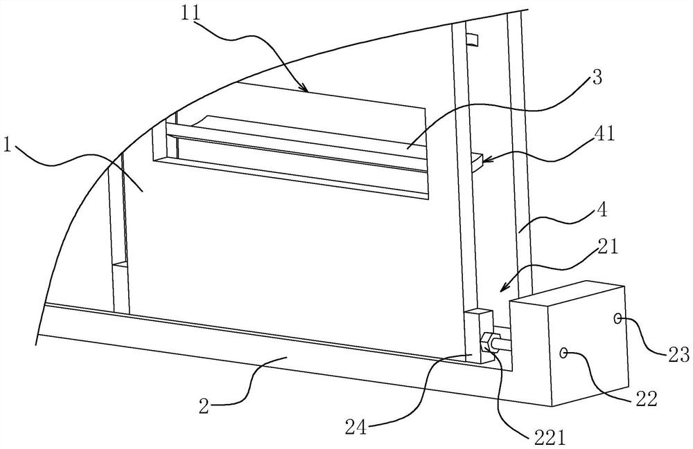 A municipal road construction enclosure structure