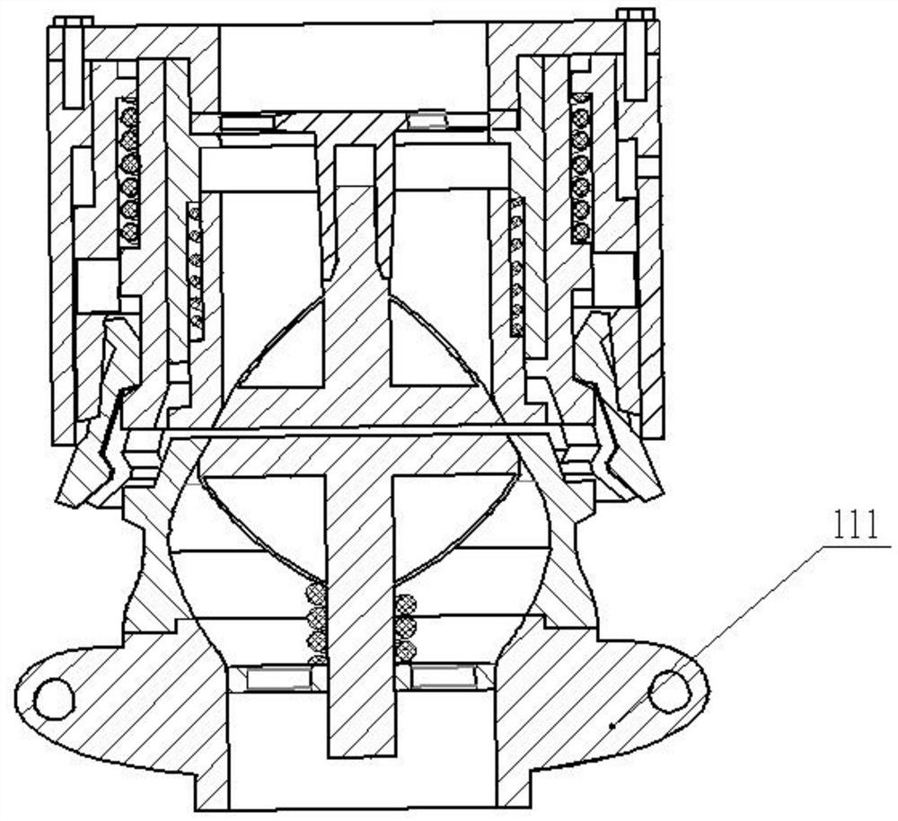 Novel emergency release device for stern oil receiving port of shuttle tanker