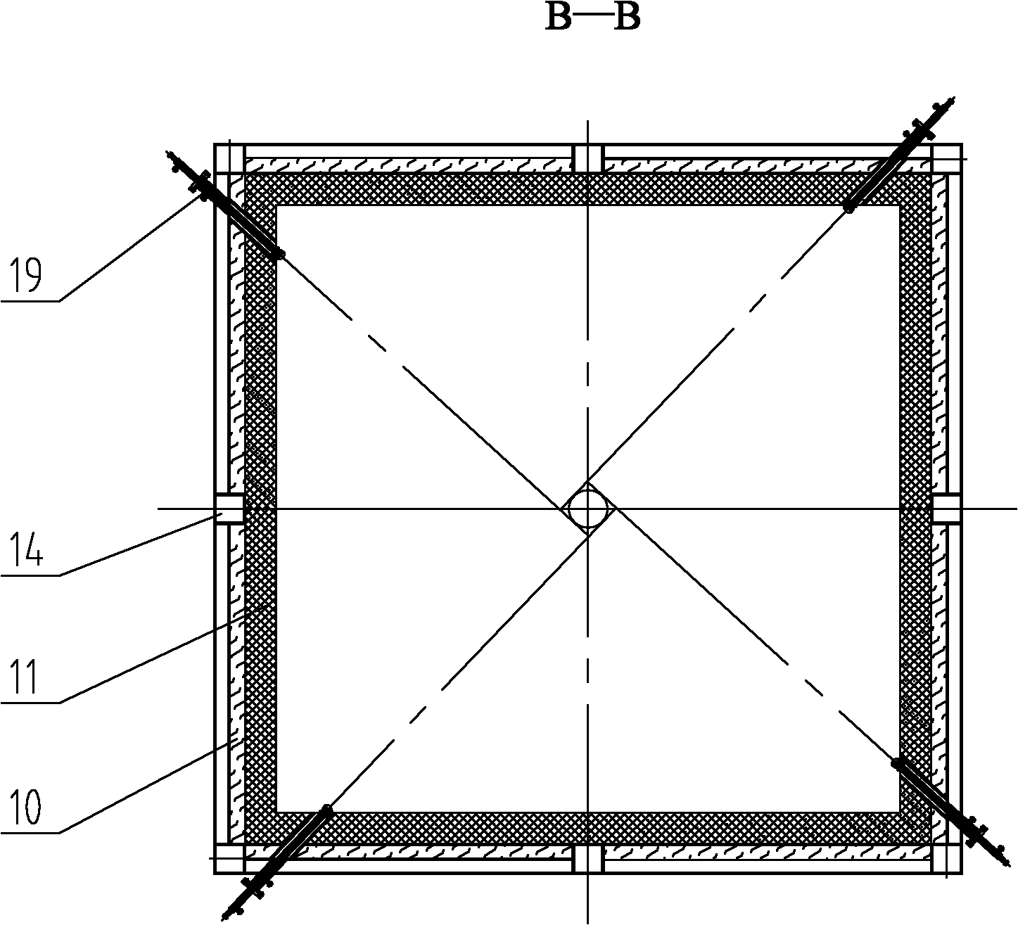 Incinerator of multi-element multi-dimension chemical hazardous waste