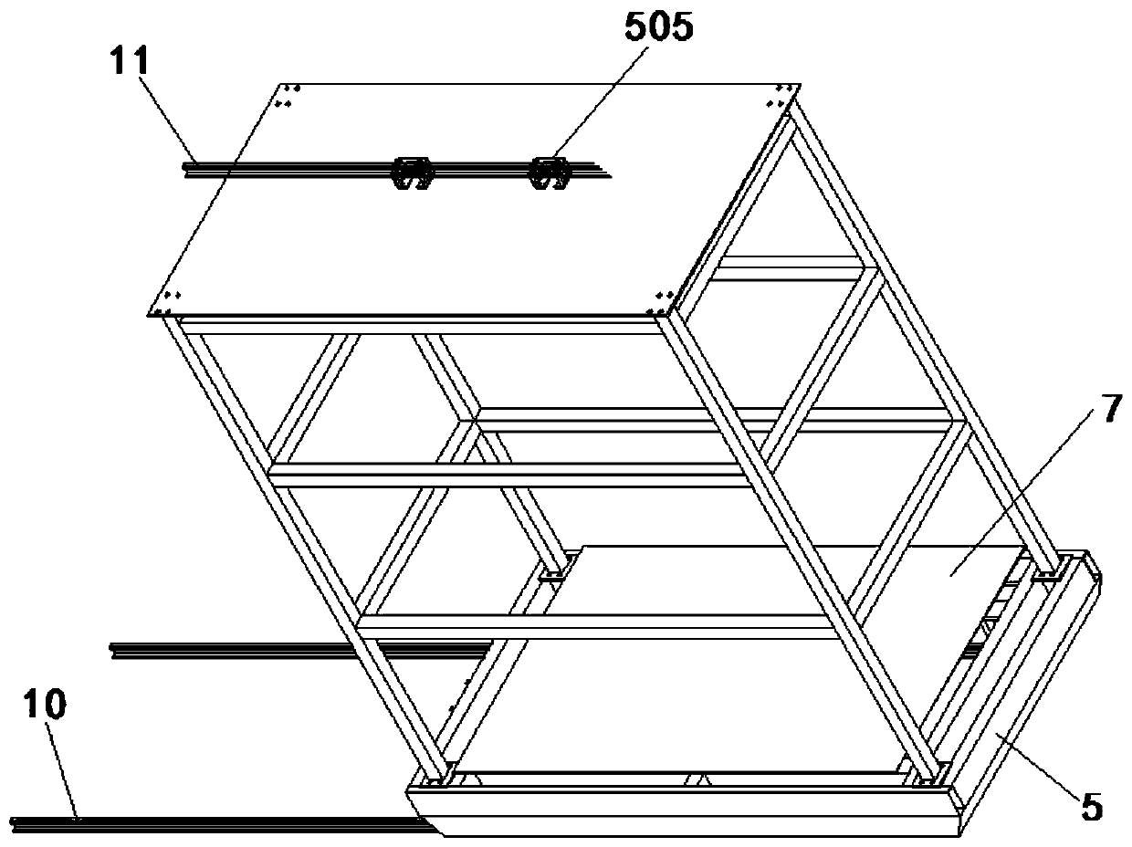 Tunnel type stereo garage and use method thereof