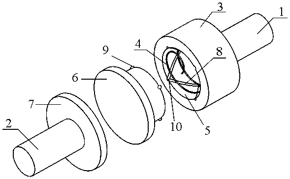 Rotating contact structure of vacuum arc-extinguishing chamber suitable for capacitive load switching