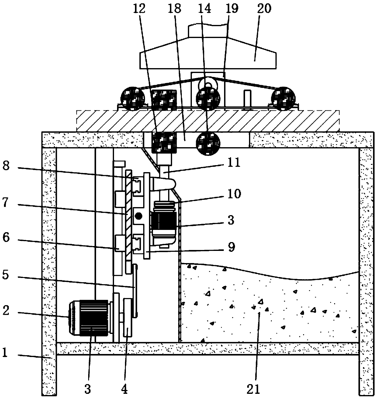 Square timber machining surface polishing device