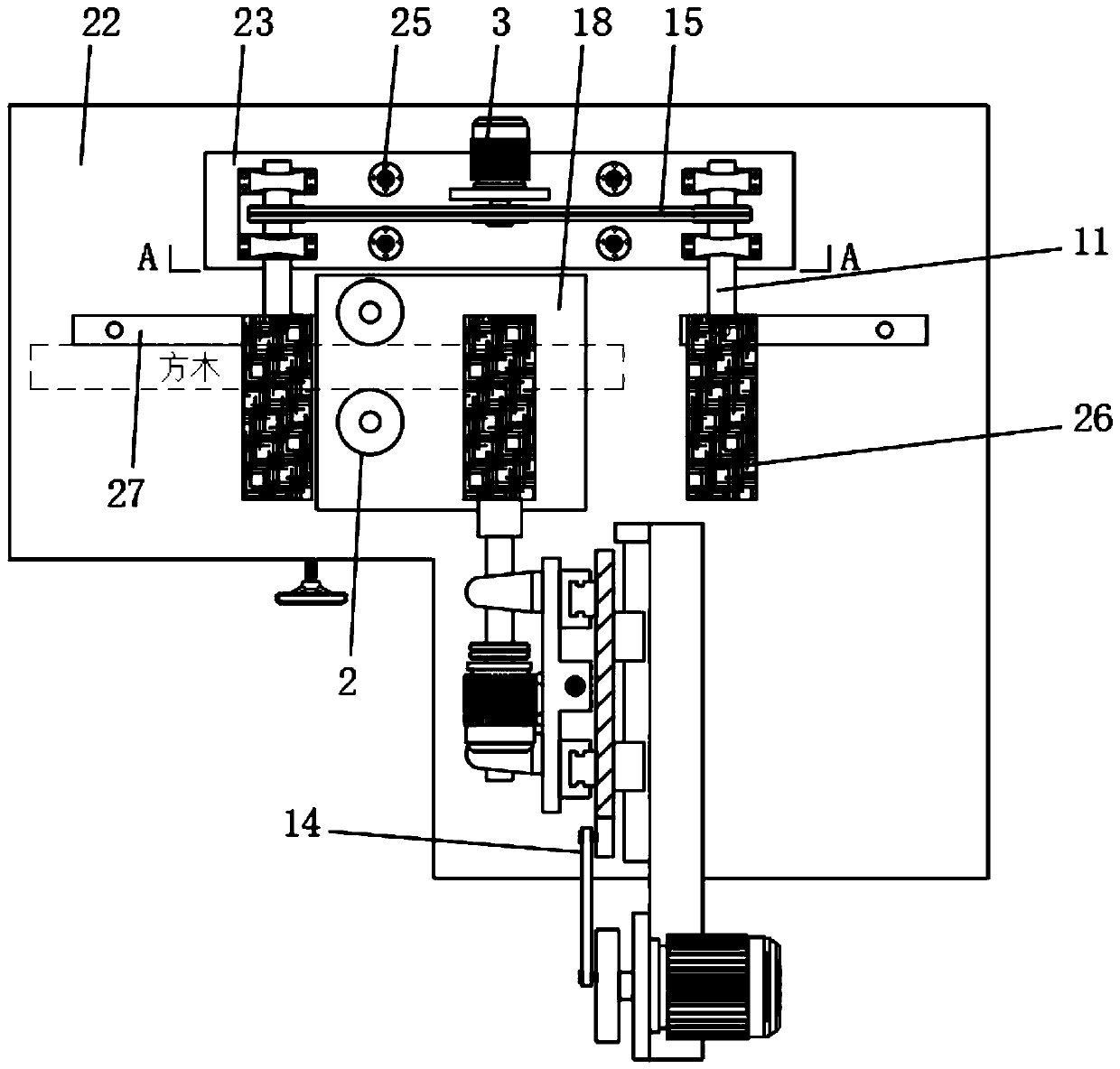 Square timber machining surface polishing device