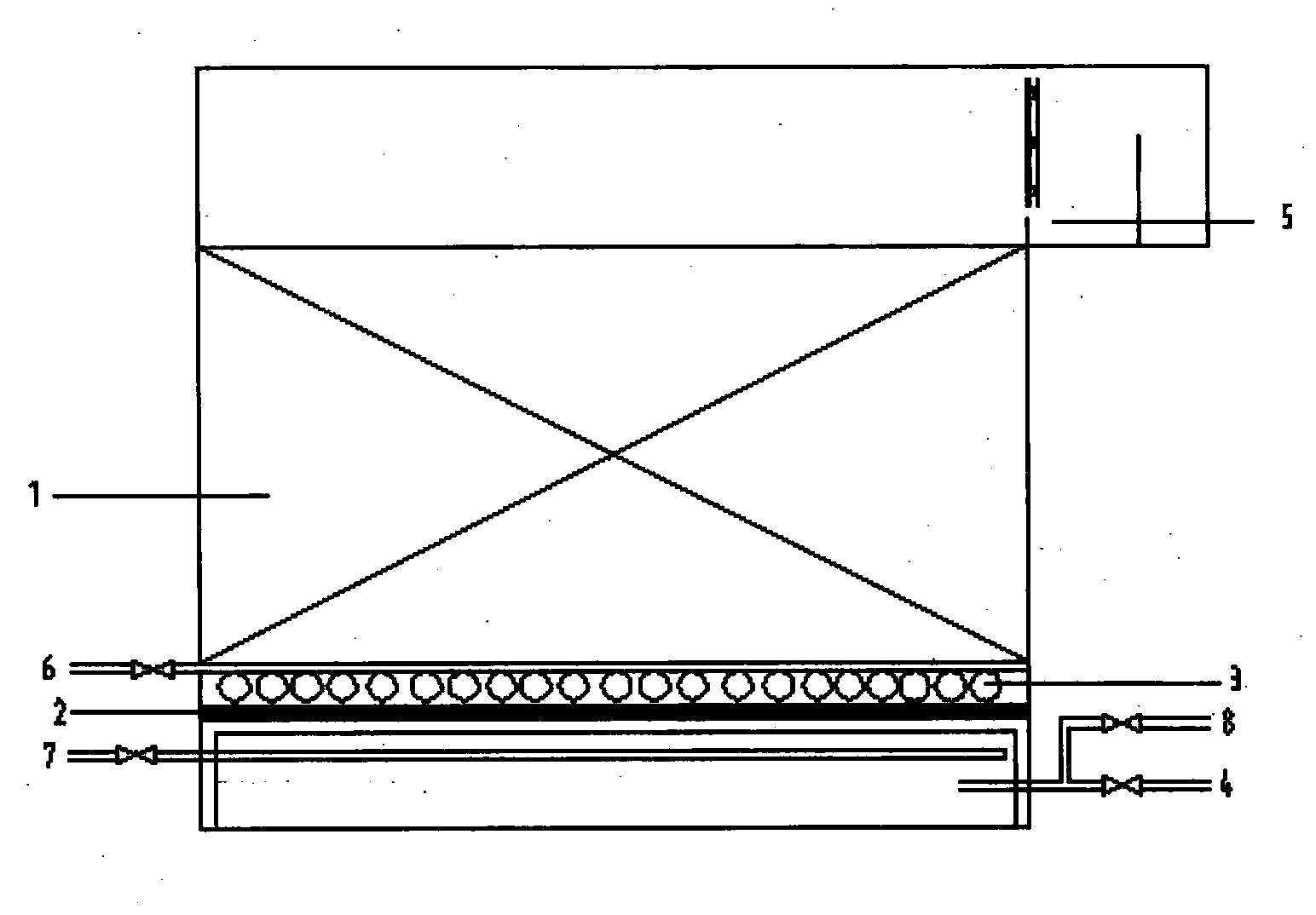 Treatment device and method of printing and desizing mixed wastewater