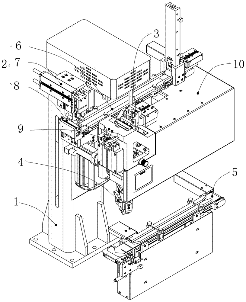 Tool bit conveying and clamping system for diamond thin-walled drill laser welding machine