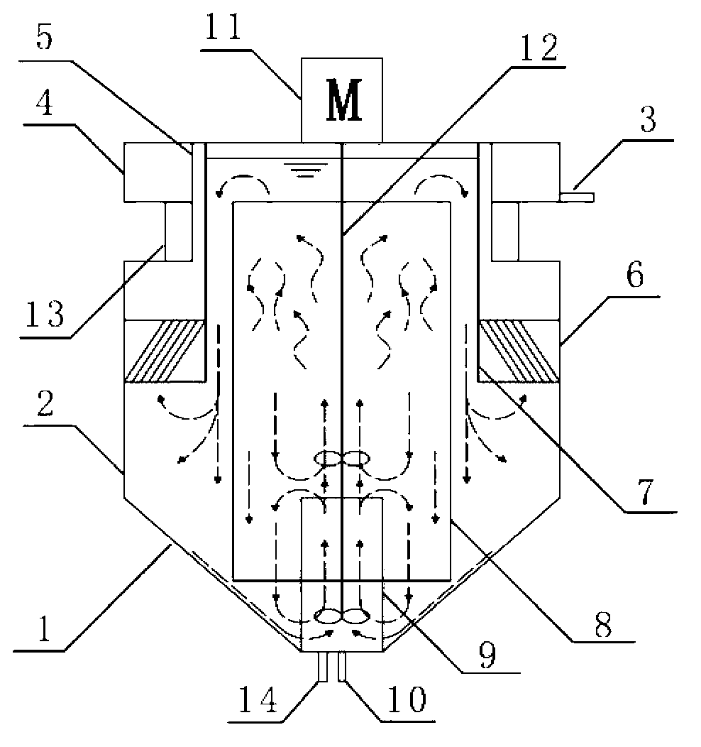 Magnetic internally-circulating fluidized bed adsorber