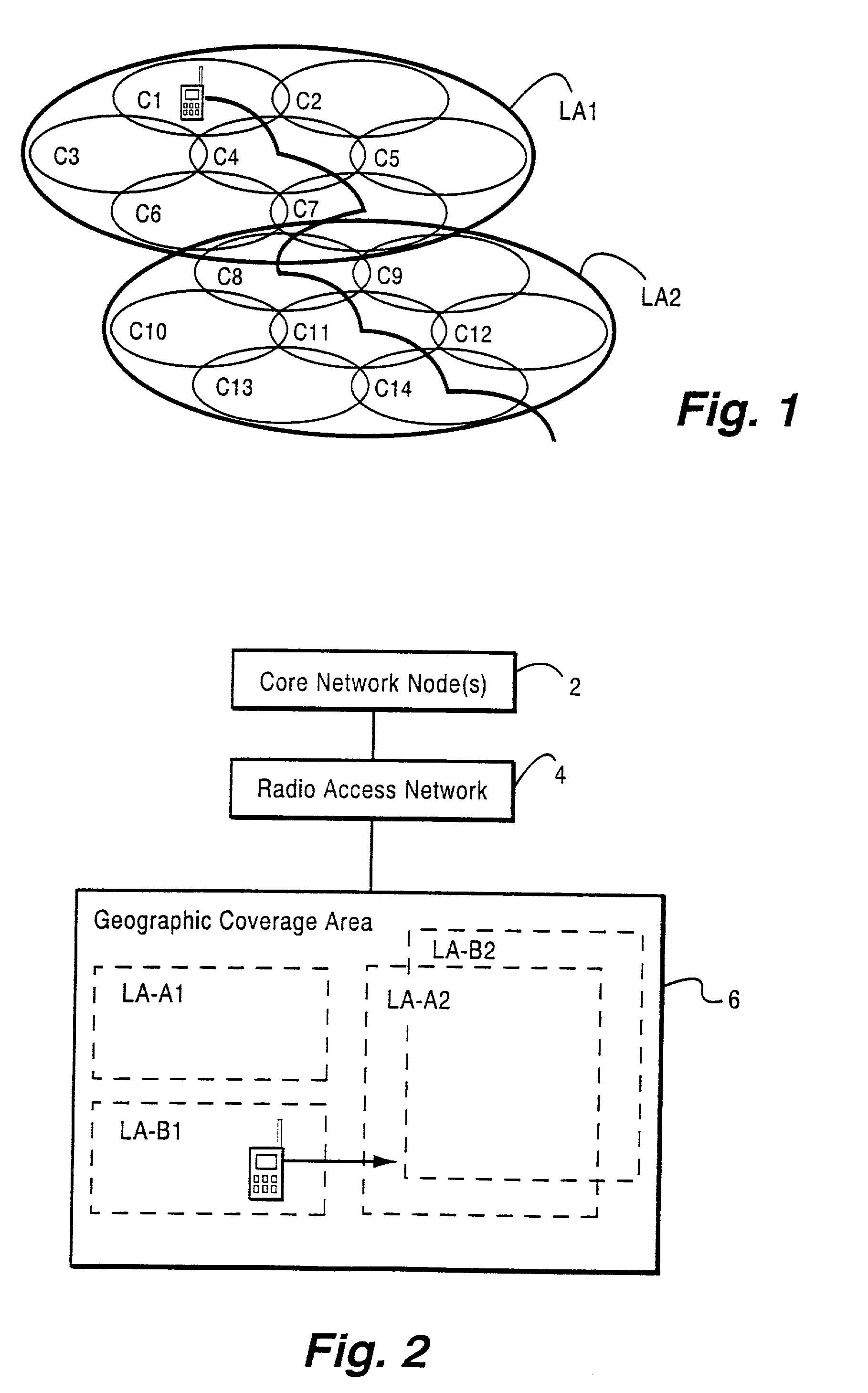 Method and apparatus for location area updating in cellular communications