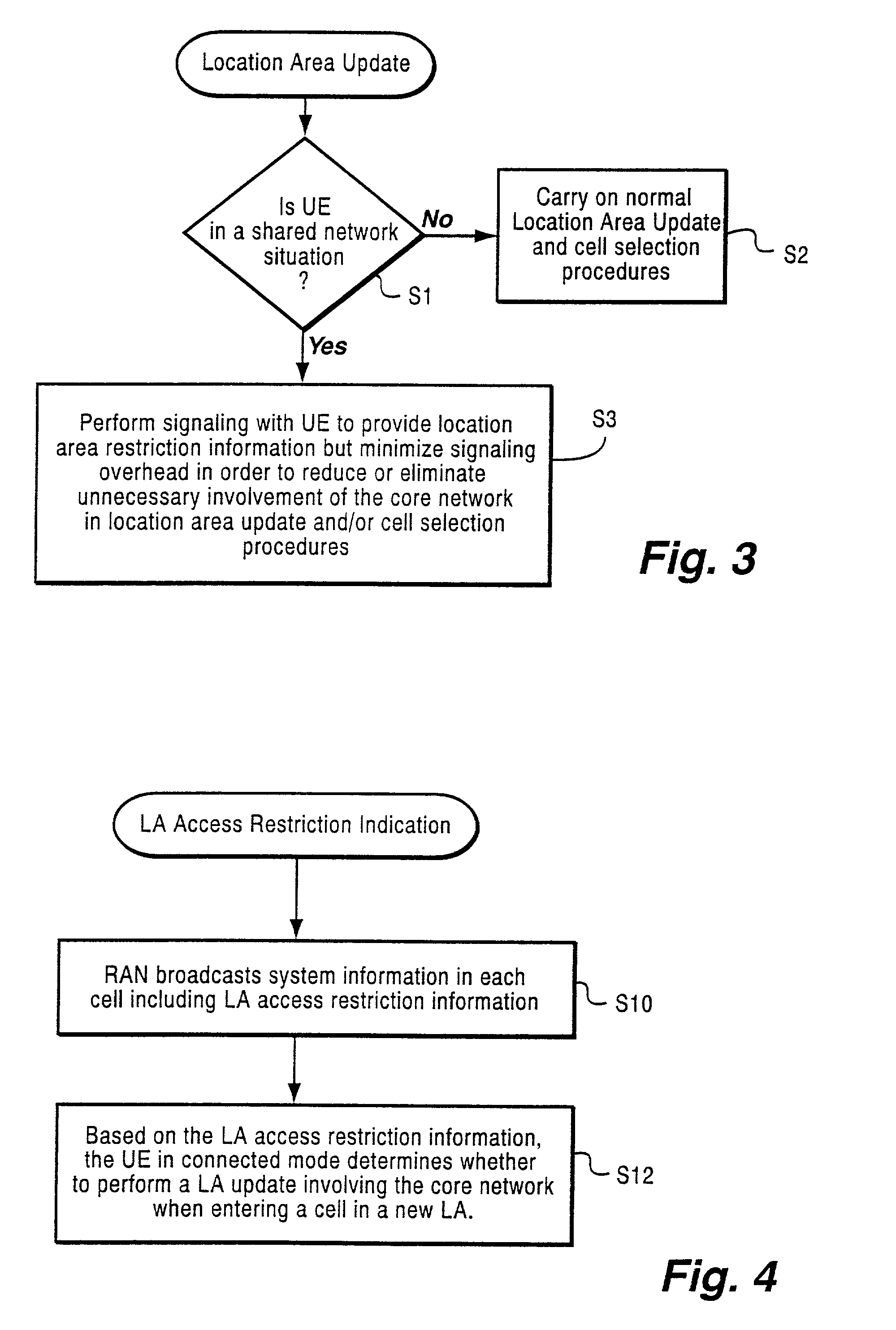 Method and apparatus for location area updating in cellular communications