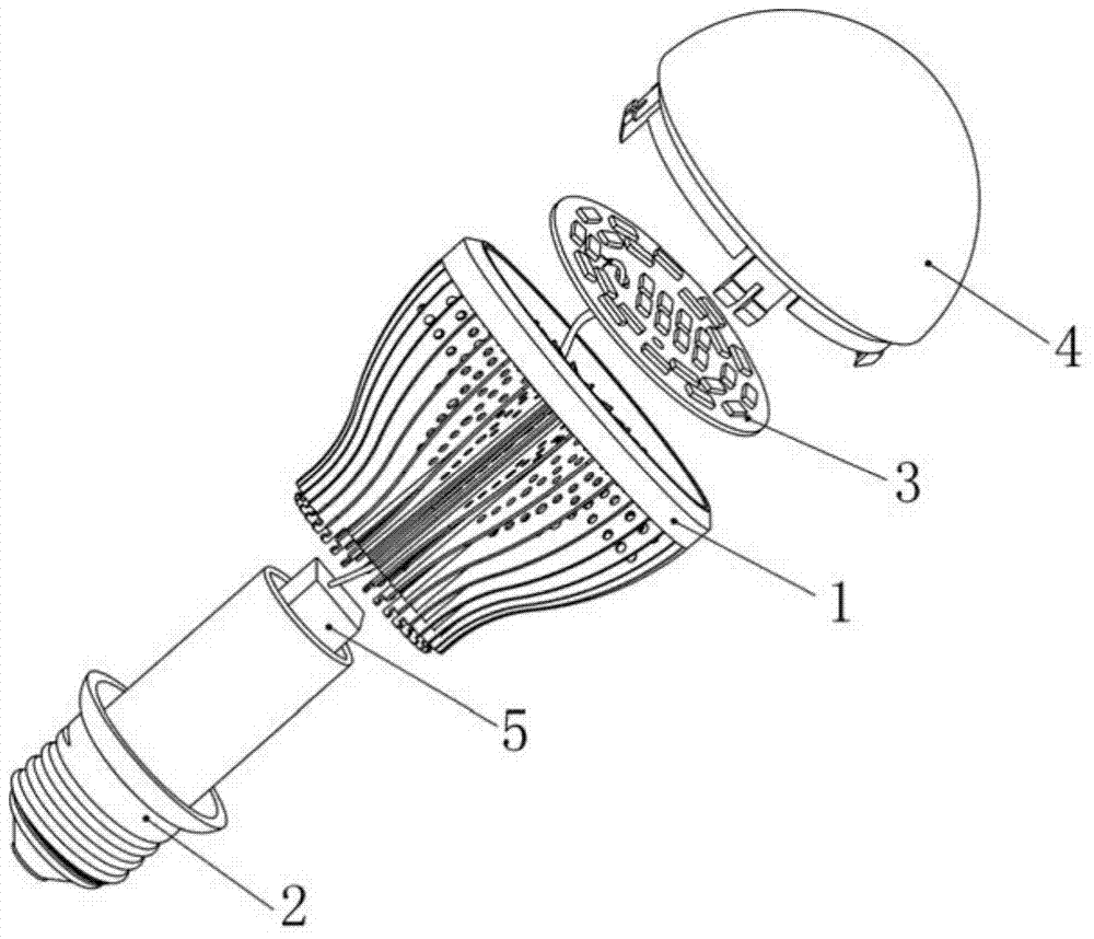 Special LED (light emitting diode) light source device for flower period regulating and control light supplementing