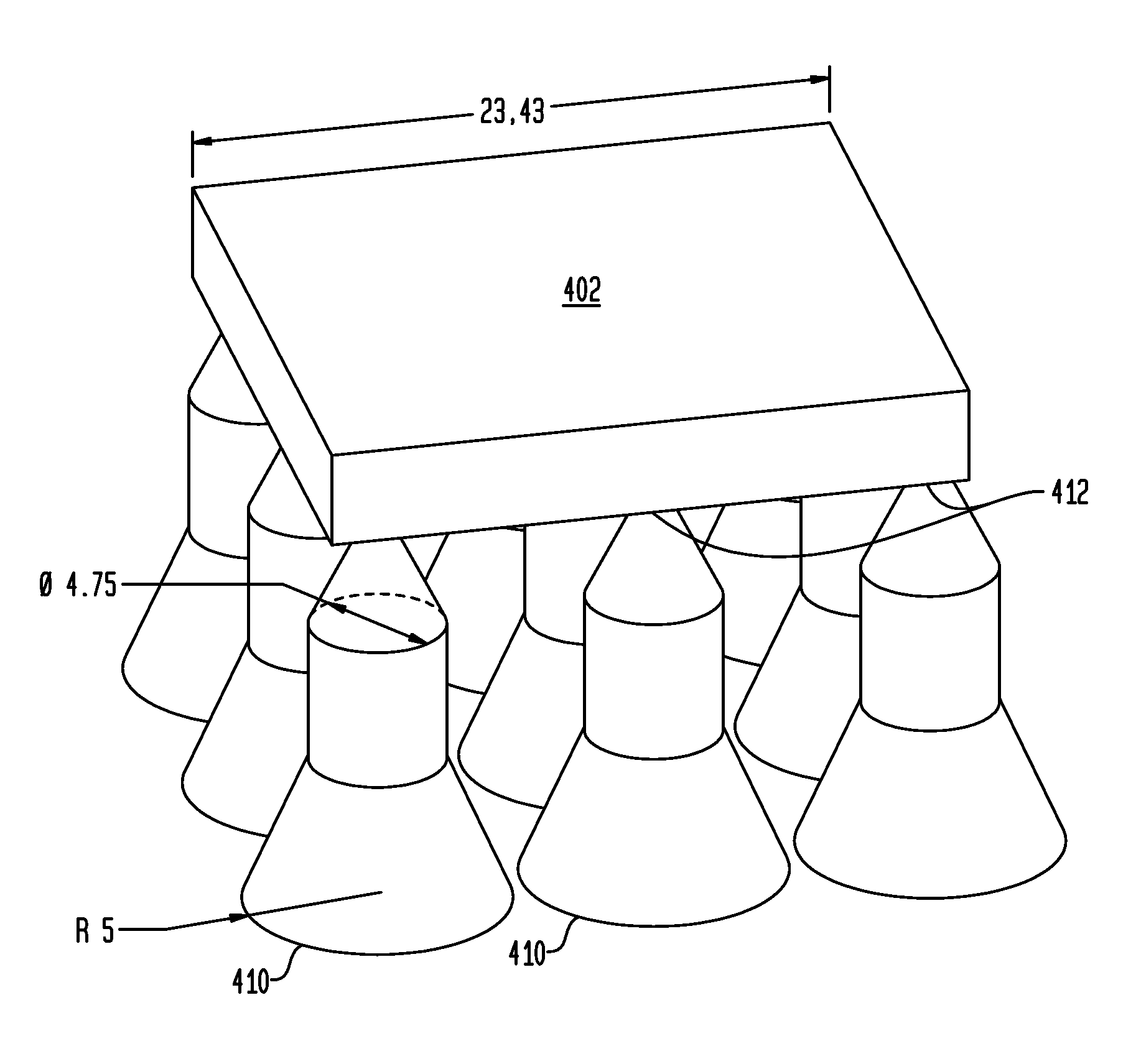 Support structures for additive manufacturing of solid models