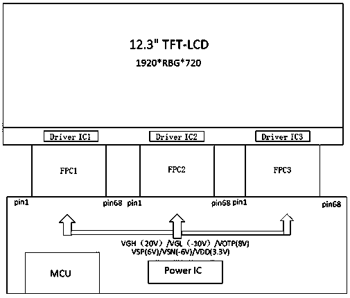 Bias insertion preventing detection circuit having multiple wide FPCs in vehicle-mounted display system and bias insertion preventing detection method