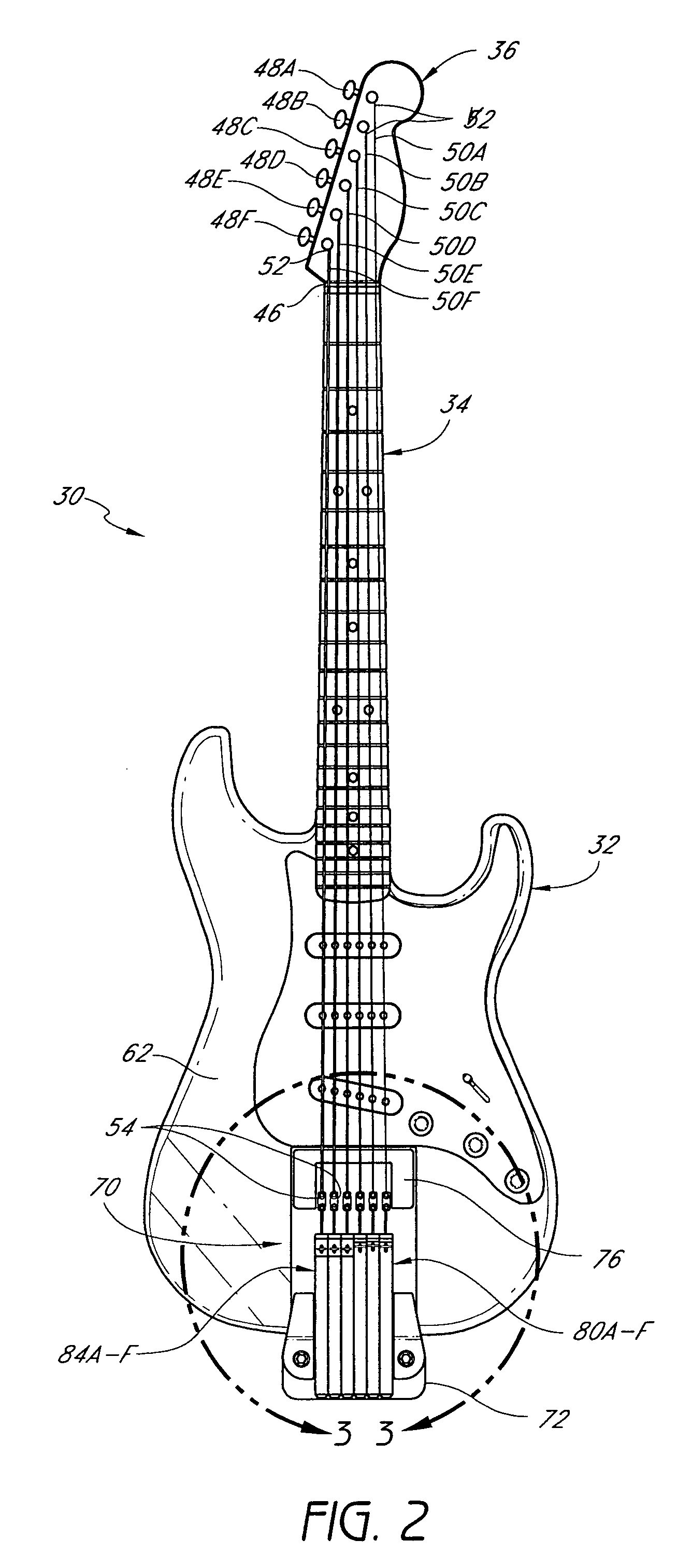 Stringed musical instrument using spring tension