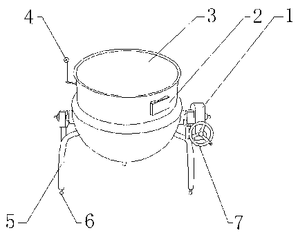 Tilting-type jacketed kettle