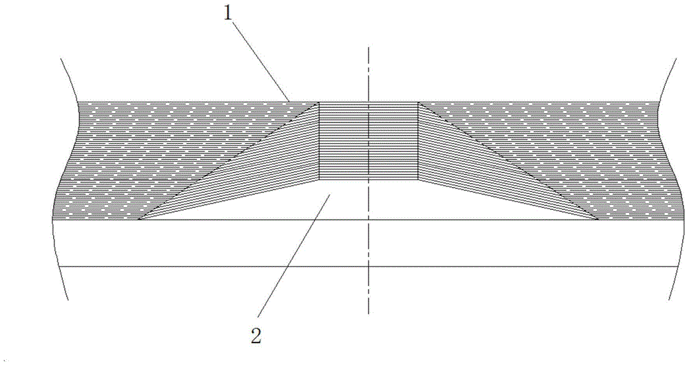 Machining method and structure of composite material wing cover