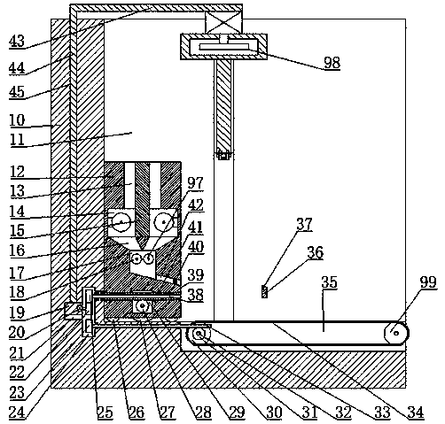 Waste rubber tire treatment device