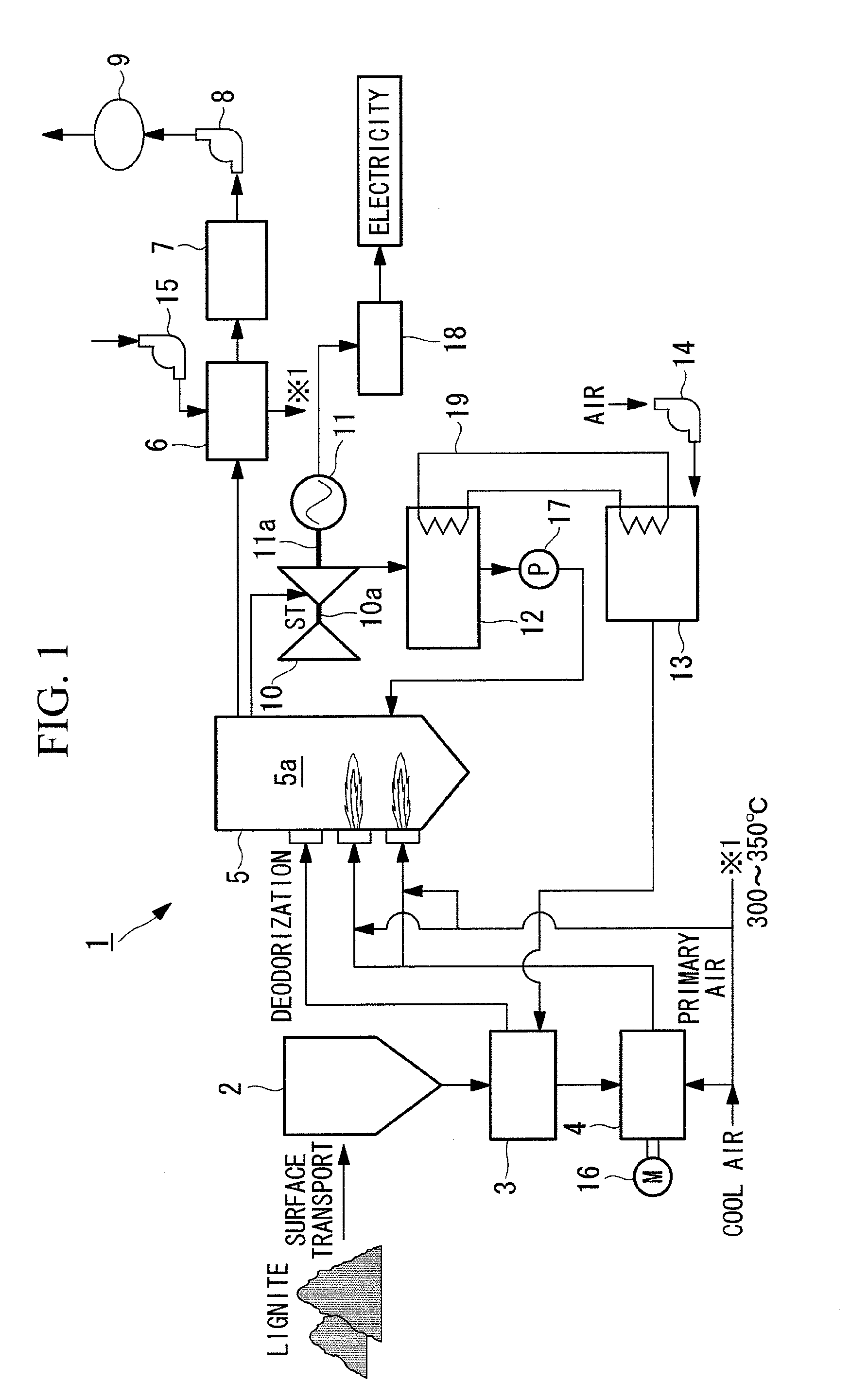 Thermal power plant using low-grade coal as fuel