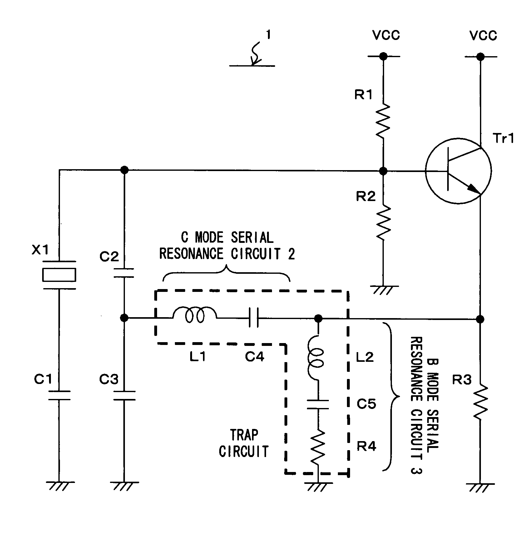 Crystal oscillation circuit