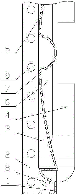 Assembling type water tank side plate base plate without transverse seams