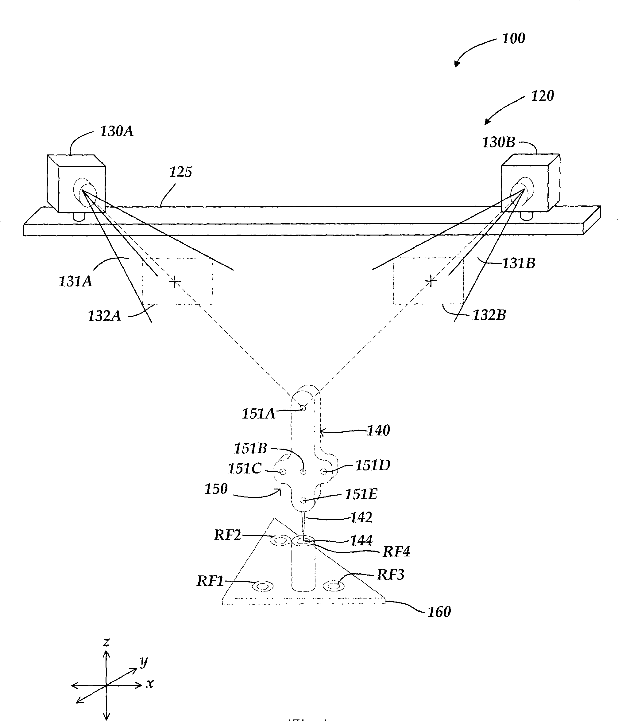 Global calibration for stereo vision probe