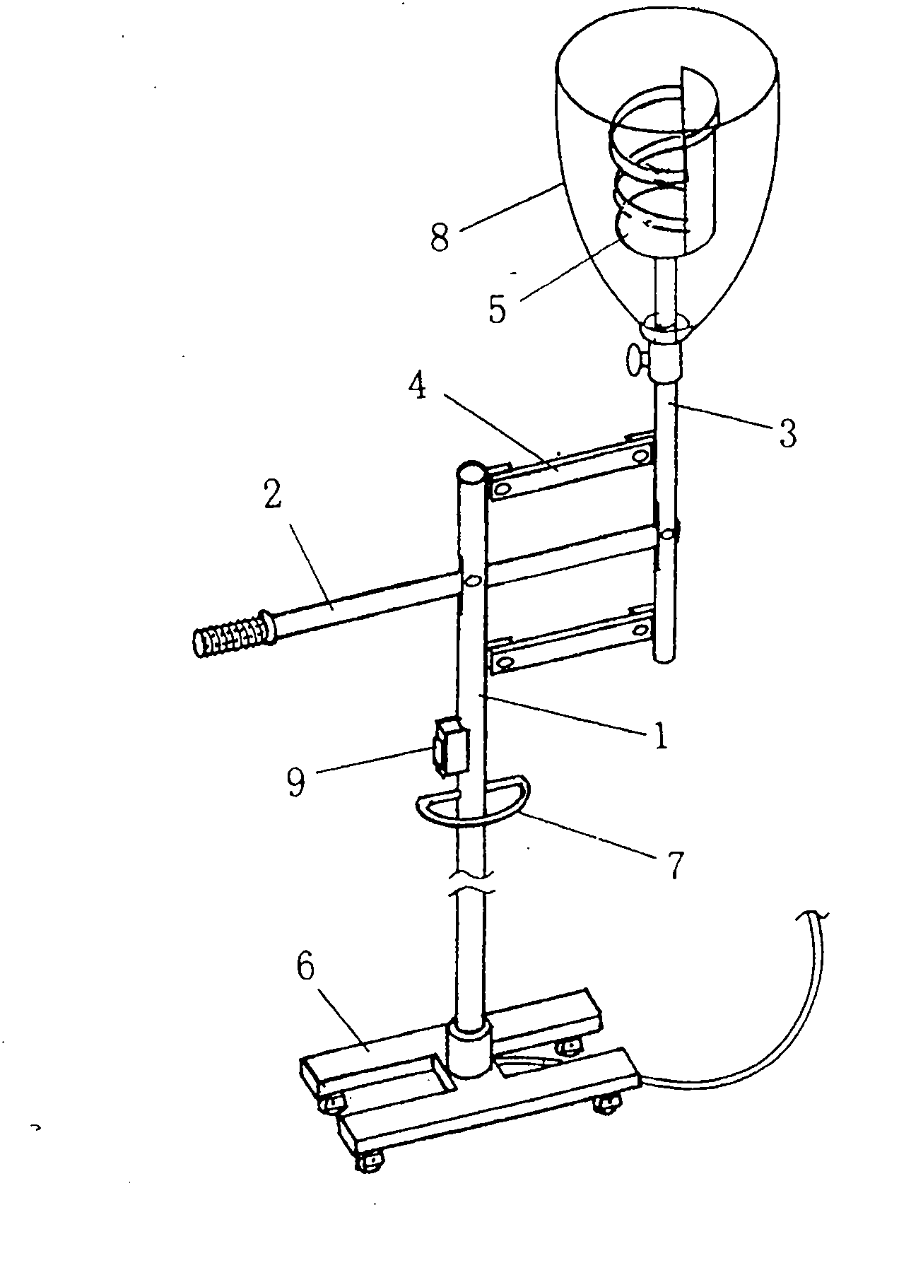 Mobile support frame for electric drill