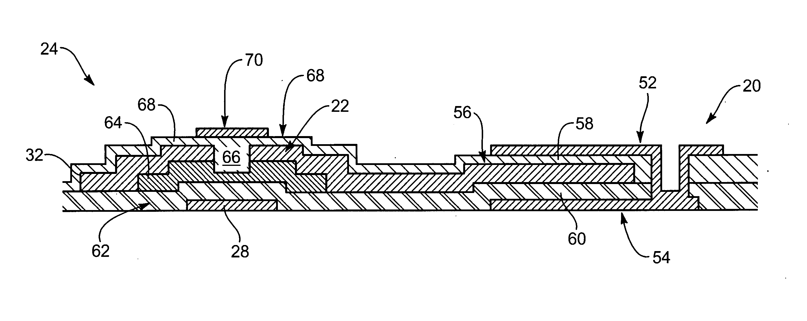 Image sensor with photosensitive thin film transistors and dark current compensation