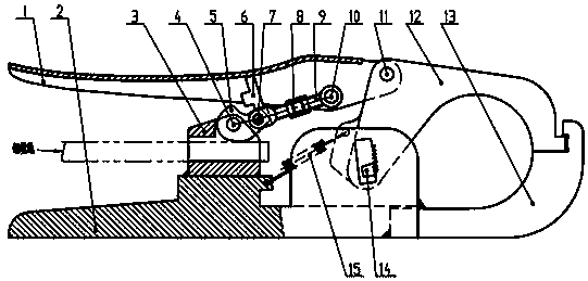 Rapid fixing connecting device of mooring rope for ship