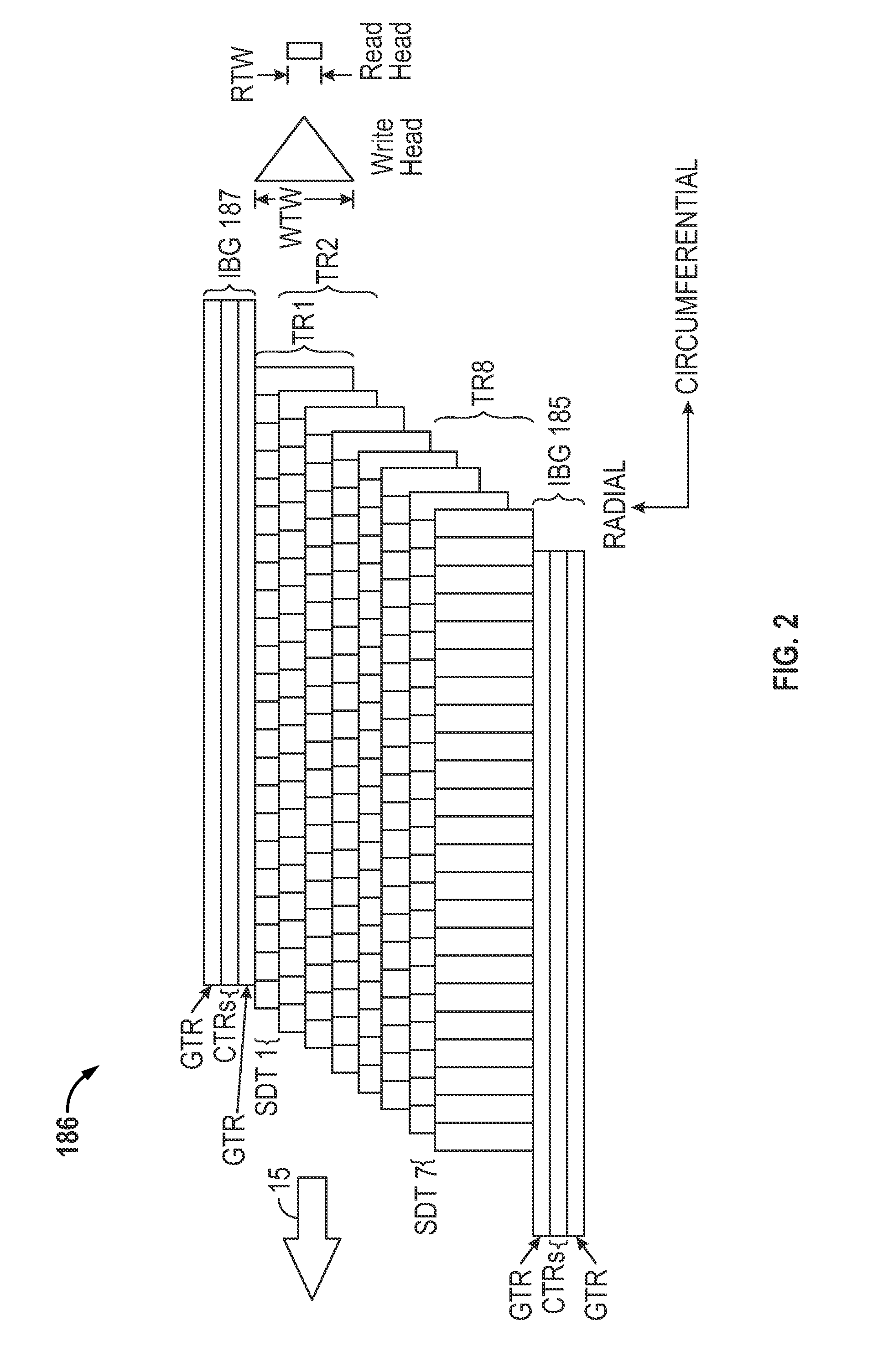 Shingled magnetic recording disk drive with inter-band disk cache and minimization of the effect of far track erasure on adjacent data bands