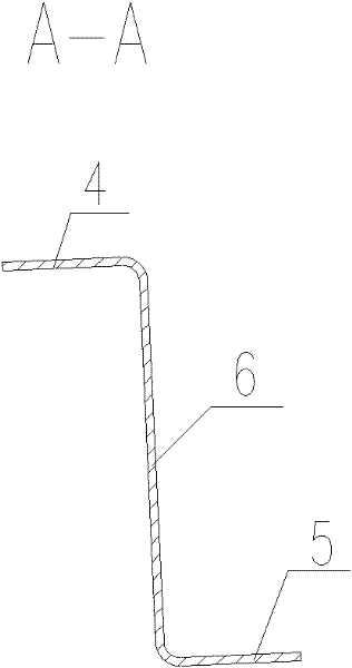 Forming process for stand column of stainless steel car body side wall