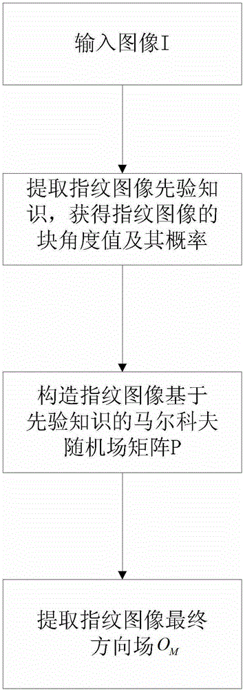 Method for Extracting Orientation Field of Markov Random Field Fingerprint Based on Prior Knowledge