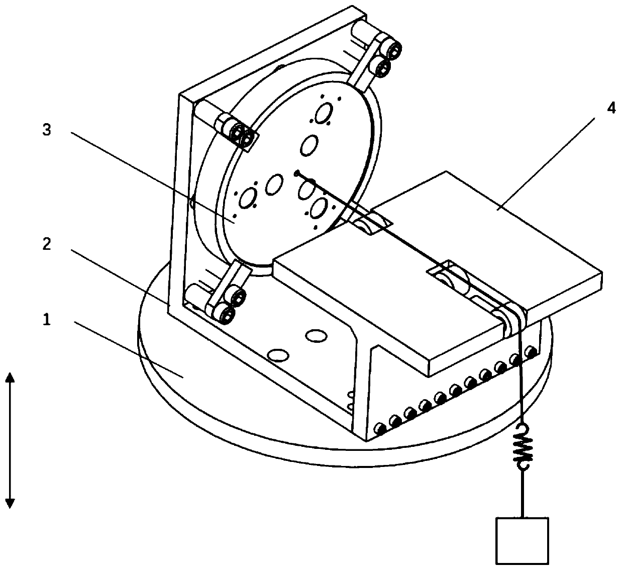 Vibration test device and test method for airplane panel connecting piece