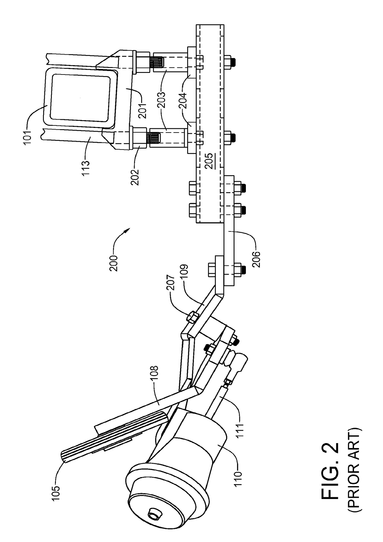 Pneumatically-operated rigid linear chain and sprocket actuator for deploying a vehicle snow chain traction system