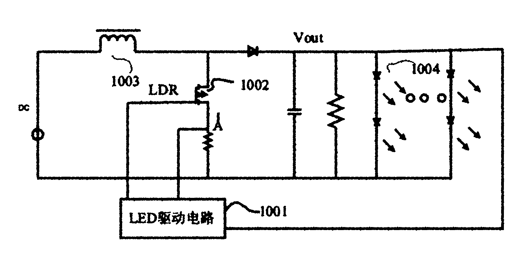 LED (light emitting diode) constant current driving circuit with current detection and LED backlight system