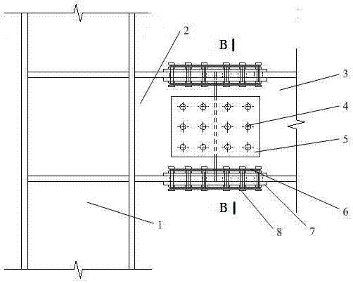 A beam-column splicing joint of steel structure with composite flange friction of shape memory alloy