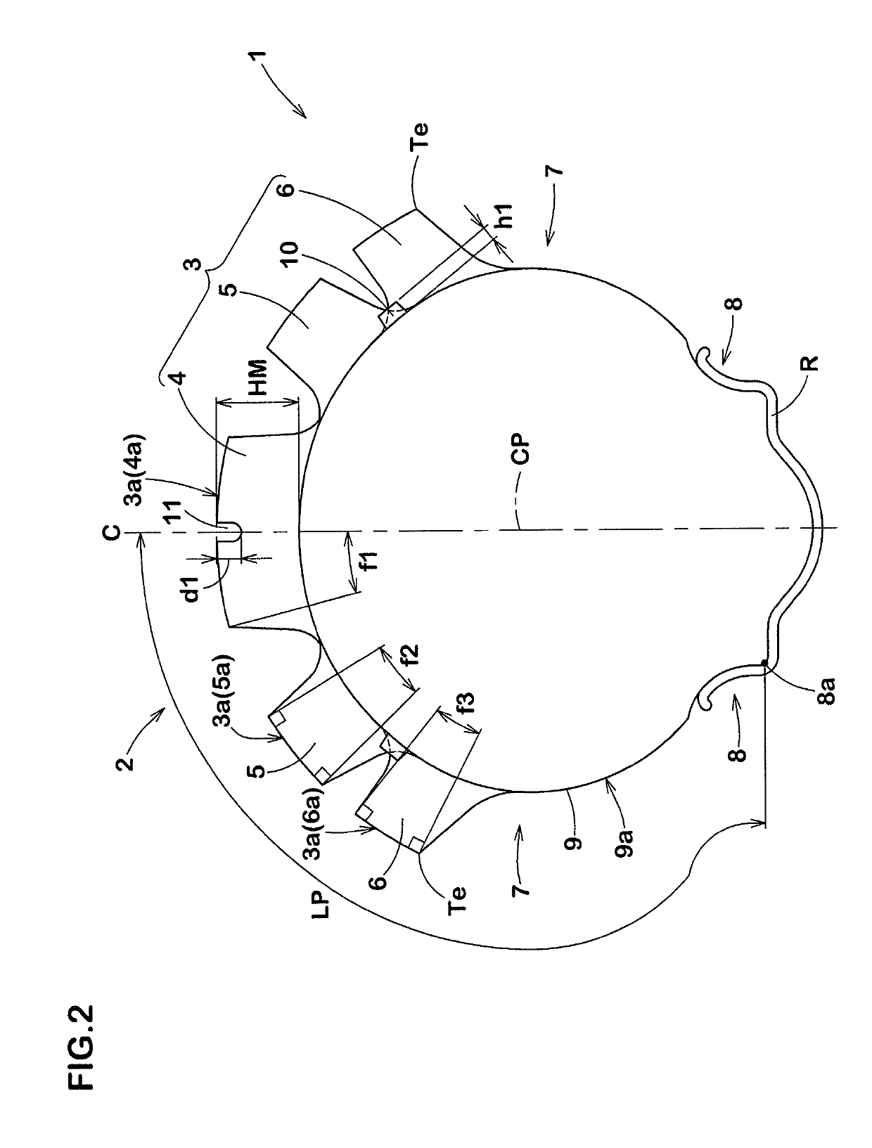 Two-wheeled vehicle tyre