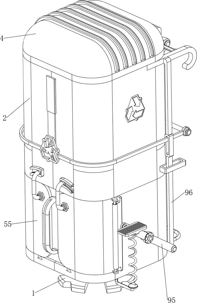 Dry-wet separation treatment device for kitchen waste