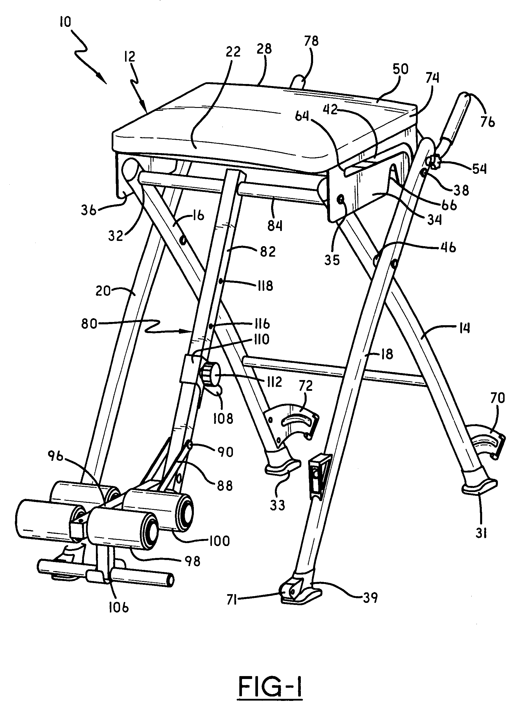 Collapsible and storable apparatus for exercising core muscles