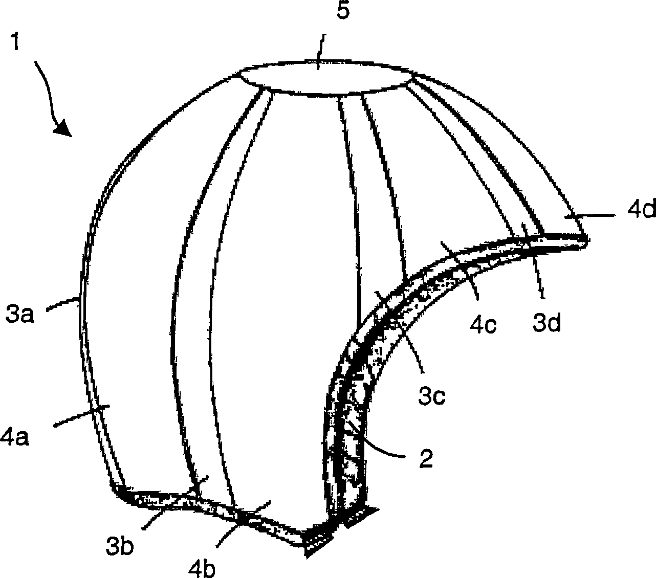 Semi-rigid protective helmet