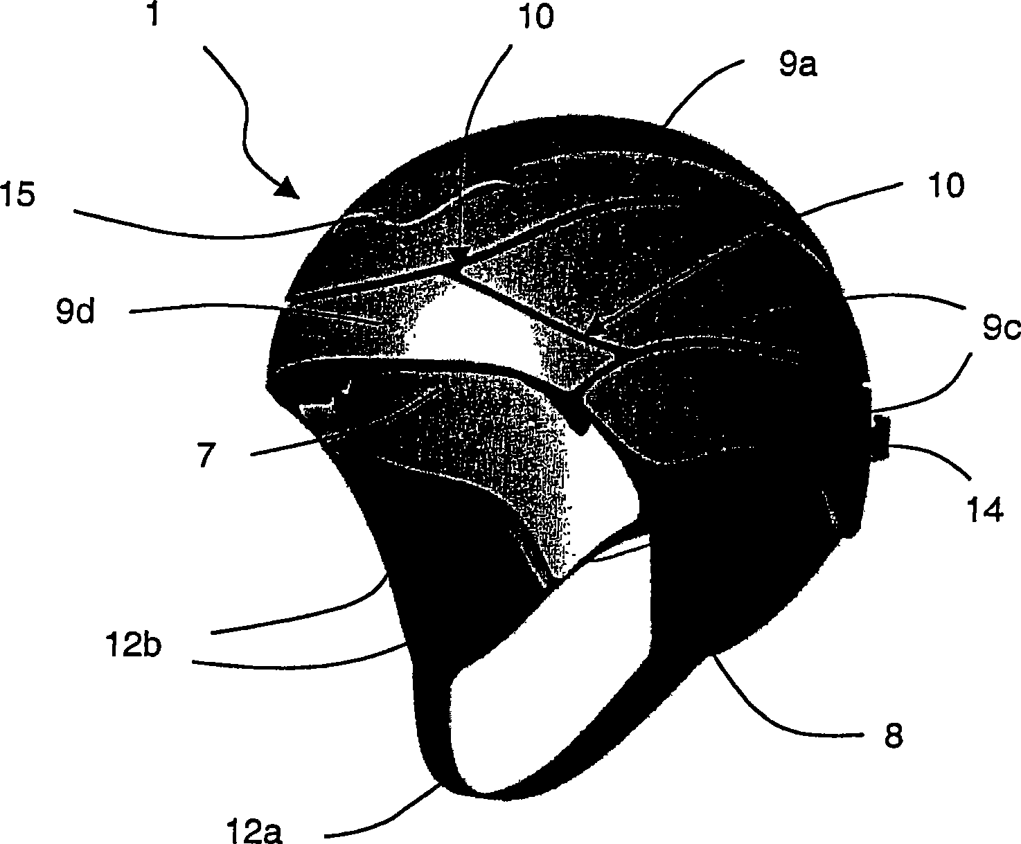 Semi-rigid protective helmet